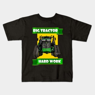 Big tractor hard work - green tractor Kids T-Shirt